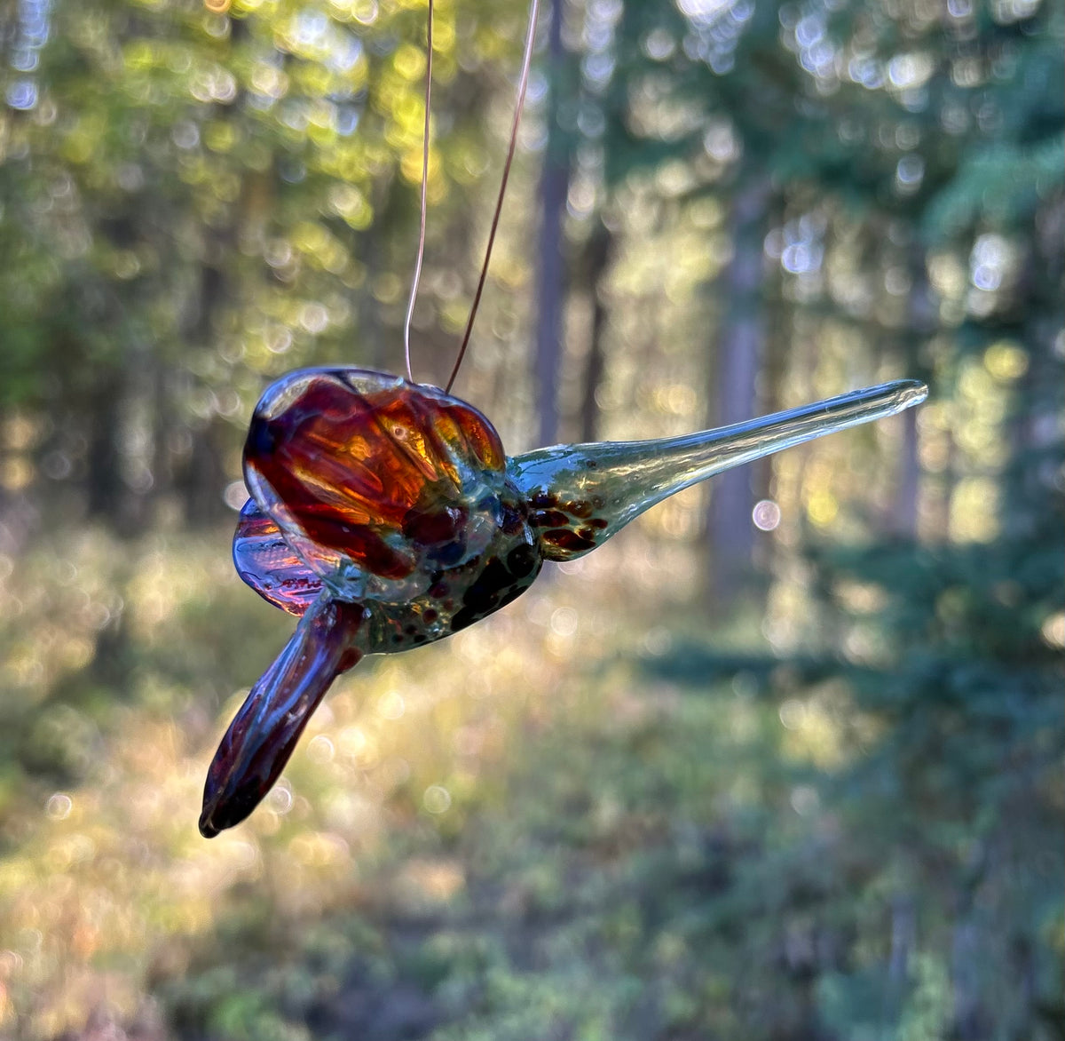 Hand Sculpted Hummingbird Ornament