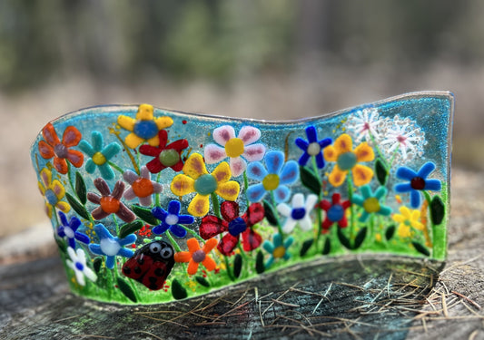Capturing Garden Beauty:  Small Handcrafted Glass Sculpture.