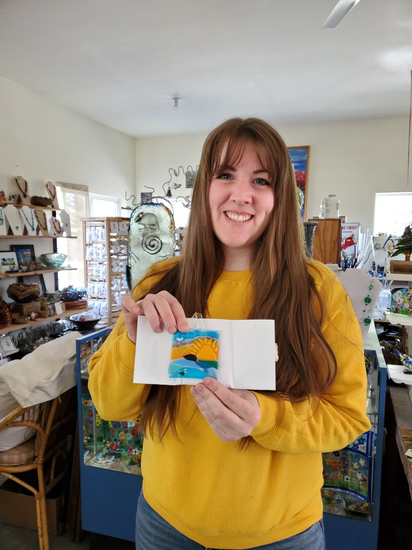 Fused glass suncatcher workshop June 20, 2026