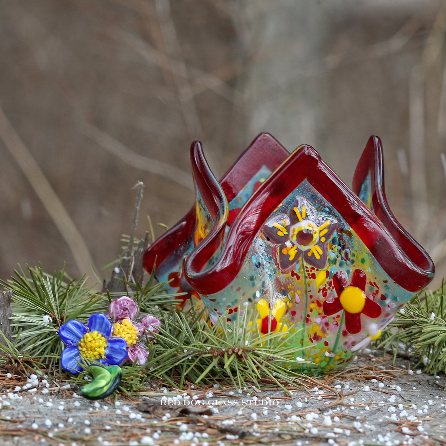 Memorial  Garden Series Candle Holder or Vase