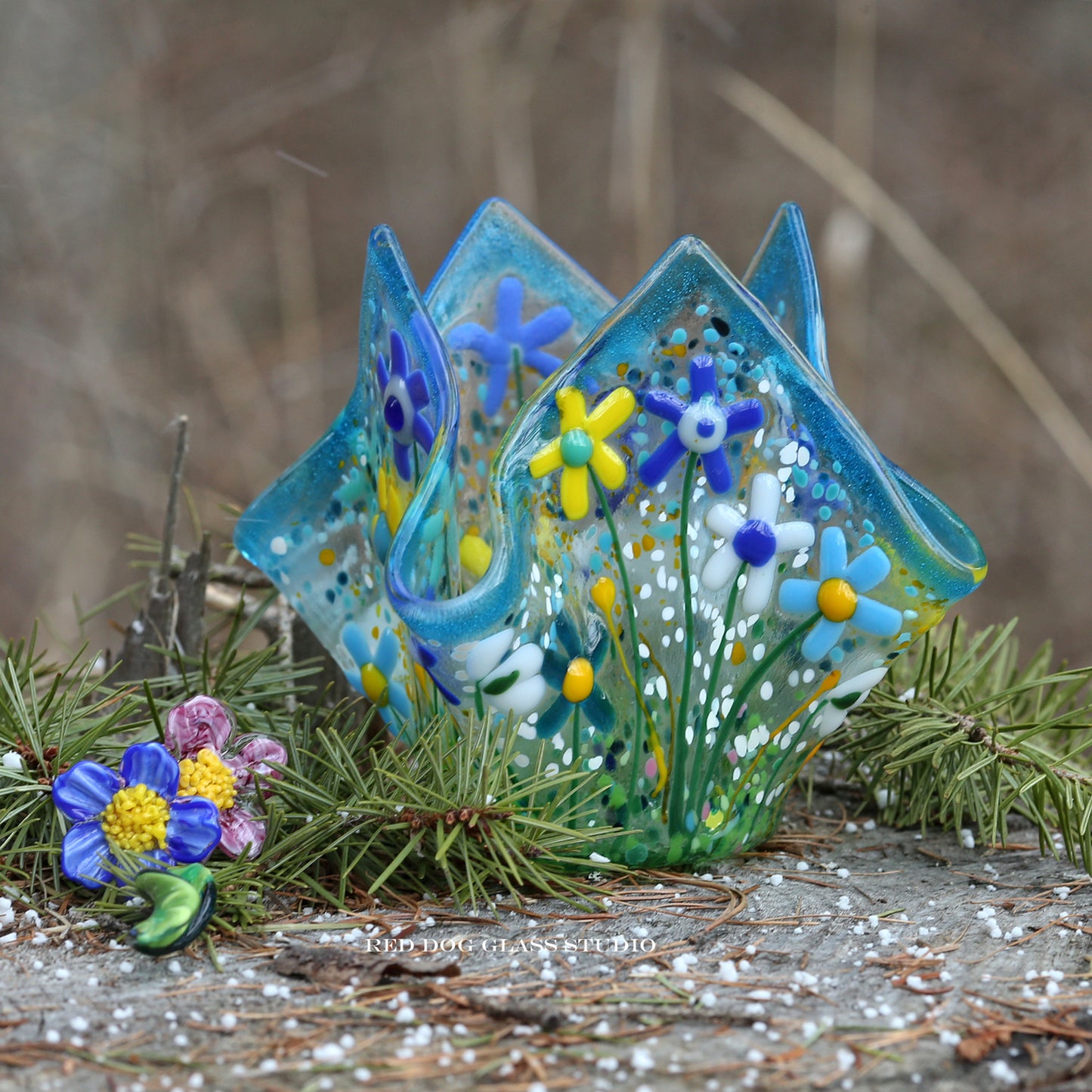 Memorial  Garden Series Candle Holder or Vase