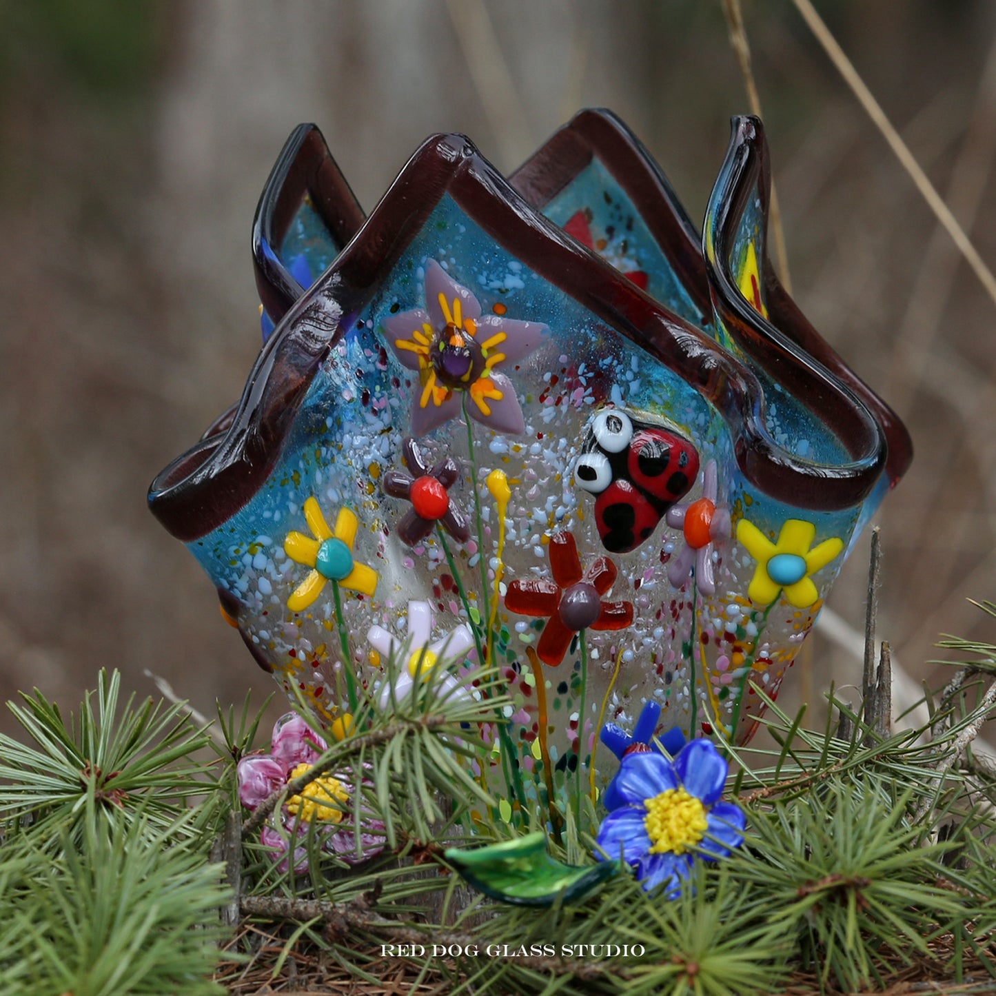 Memorial  Garden Series Candle Holder or Vase