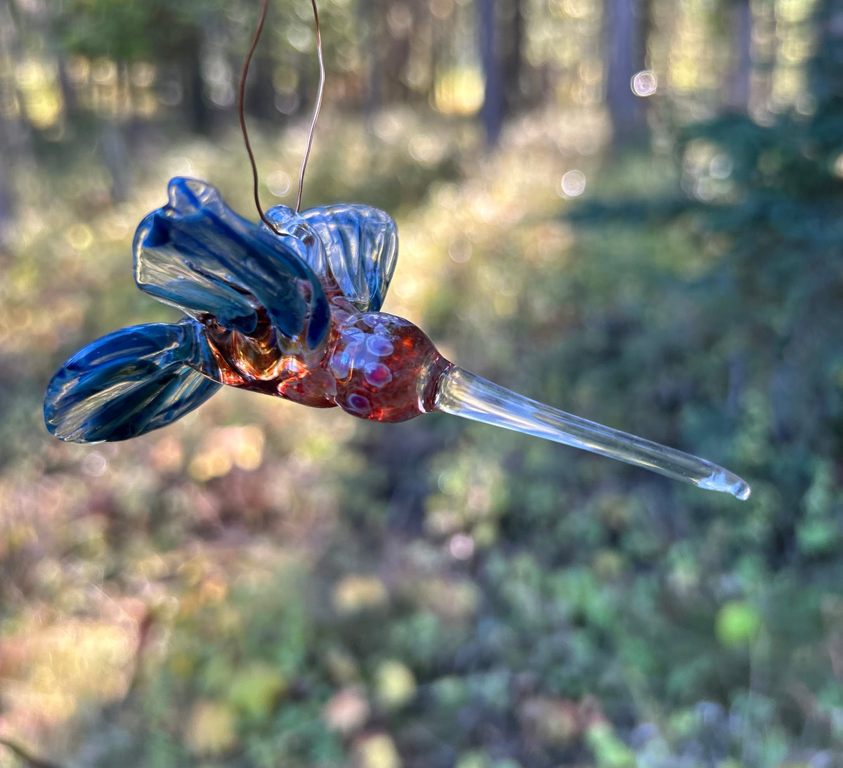 Hand Sculpted Hummingbird Ornament
